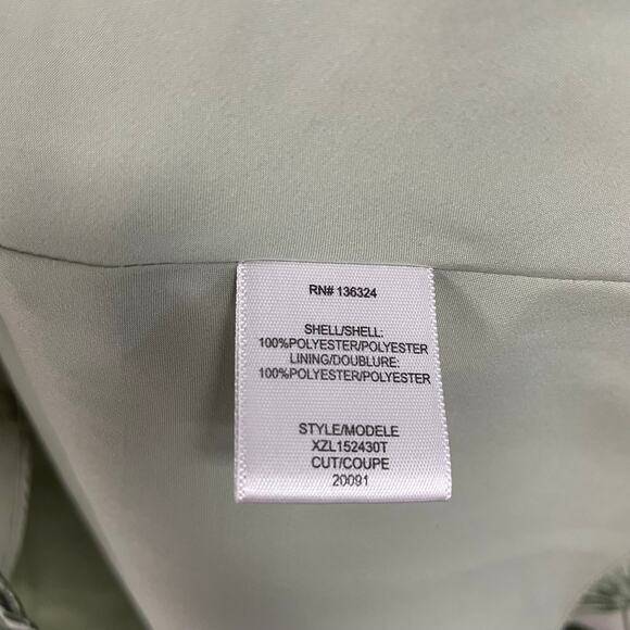 H by Halston Green Palm Tree Print Batwing Sleeve V Neck Shift Dress Womens 4 - Picture 6 of 7